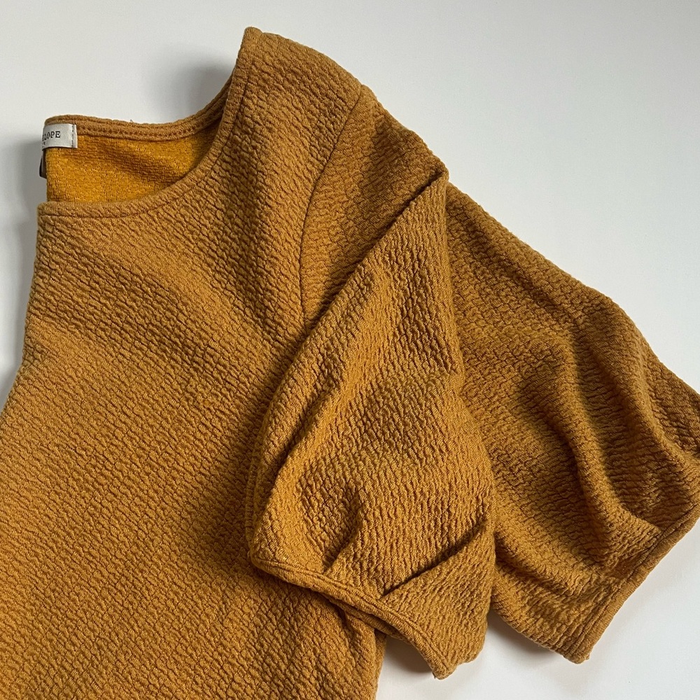 Mustard Puff Sleeve Top